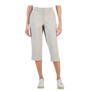 Karen Scott Womens Plus Size Comfort Waist Capri Pants Stonewall Sz 16 NWT